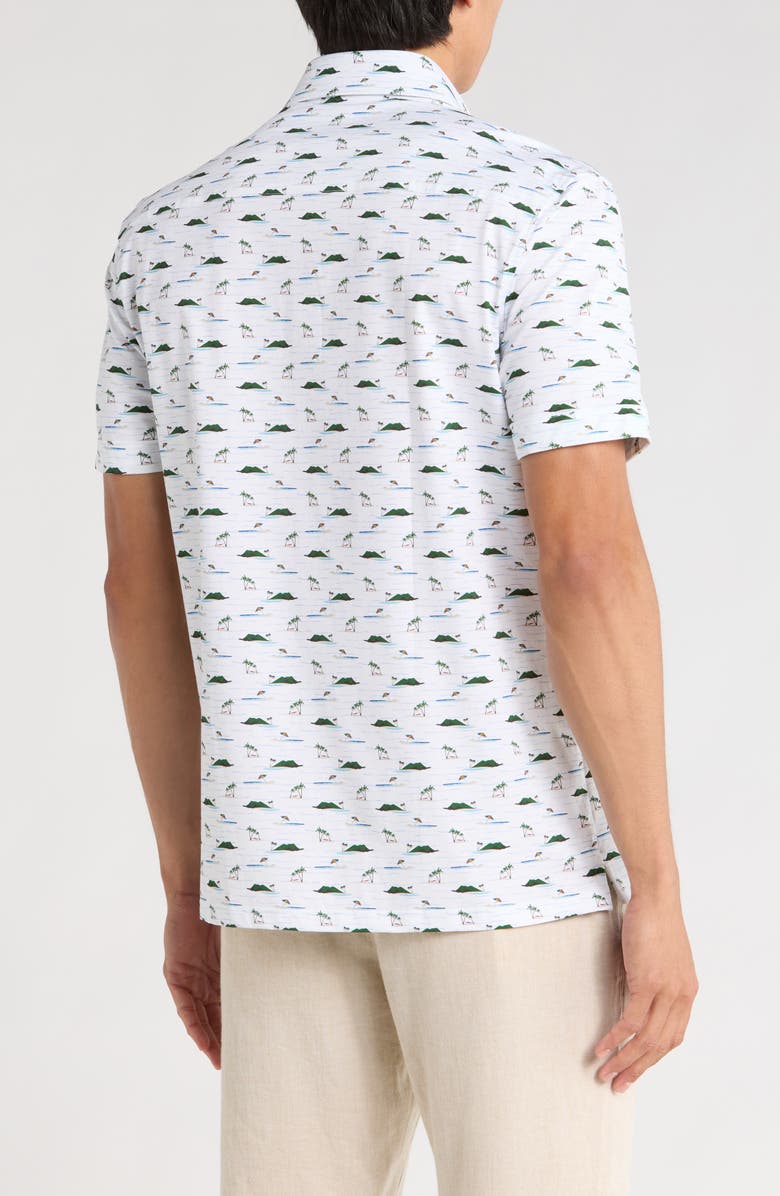 Bugatchi OoohCotton<sup>®</sup> Short Sleeve Button-Up Shirt, Alternate, color, White