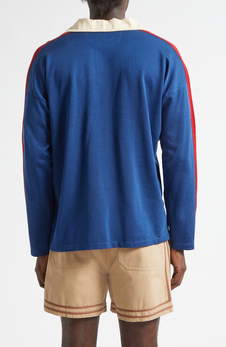 Bode Lakewood Rugby Polo, Alternate, color, Blue