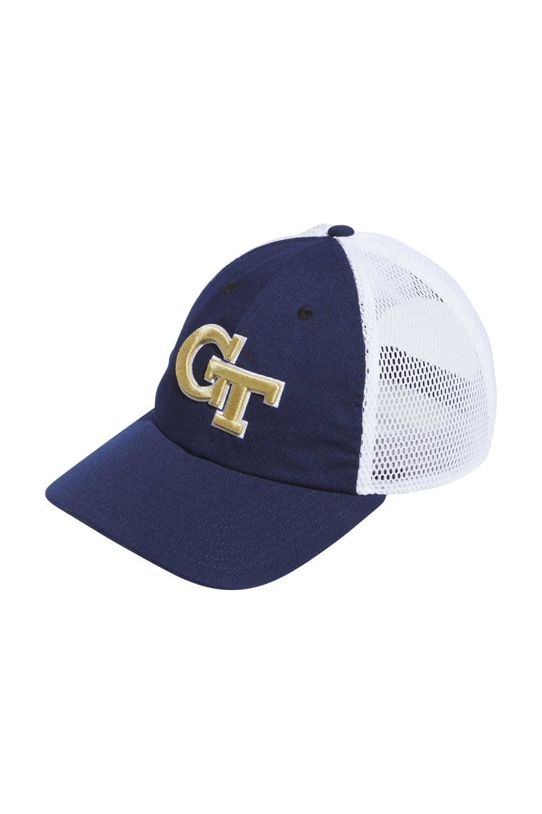 Men's adidas Navy Georgia Tech Yellow Jackets Mascot Slouch Trucker Adjustable Hat, Main, color, Navy