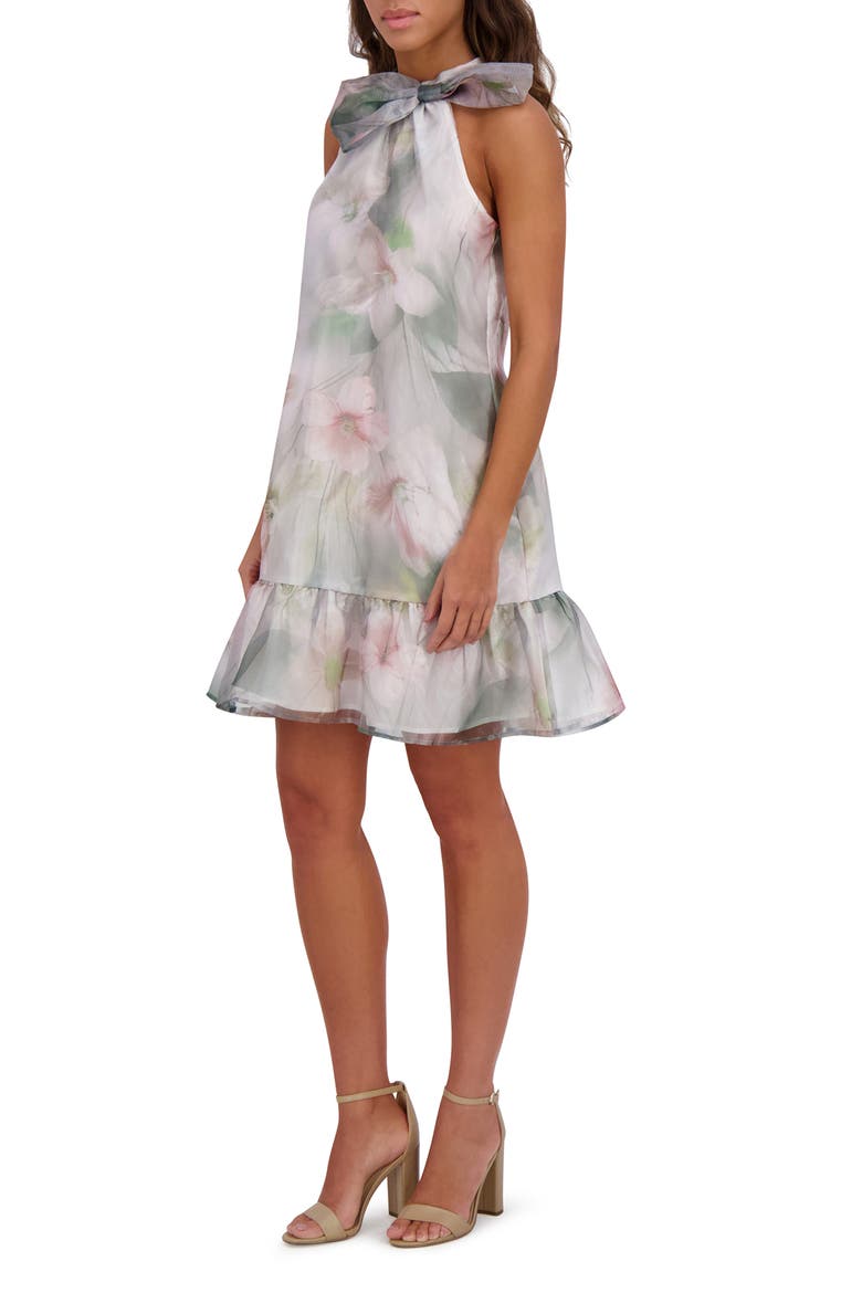 Flounce Hem Minidress, Alternate, color, GREY MULTI