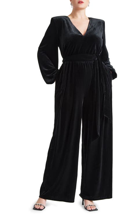 Velvet Wide Leg Jumpsuit