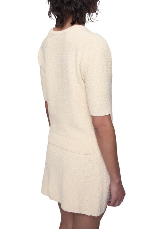 Rebecca Minkoff Audrey Short Sleeve Sweater In Chalk
