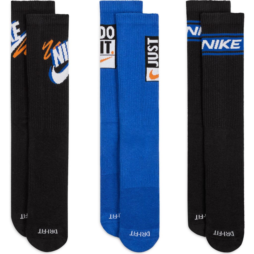 Nike Assorted 3-pack Dri-fit Crew Socks In Multi
