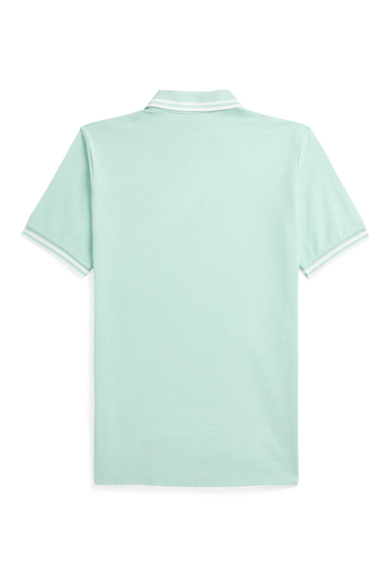 Kids' Tipped Cotton Piqué Polo, Alternate, color, GREEN