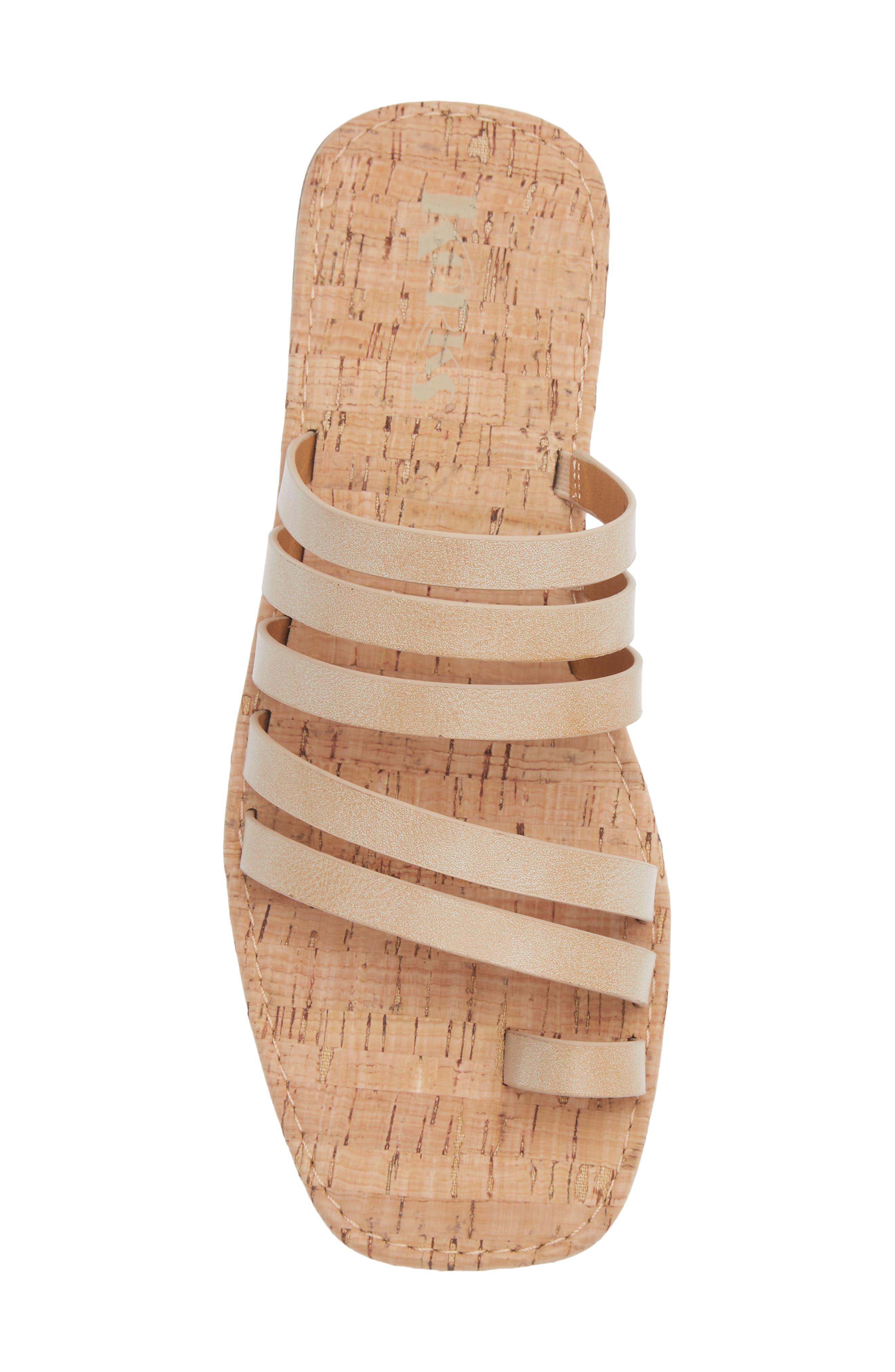 KORKS Marisol Flat Sandal, Alternate, color, Cream