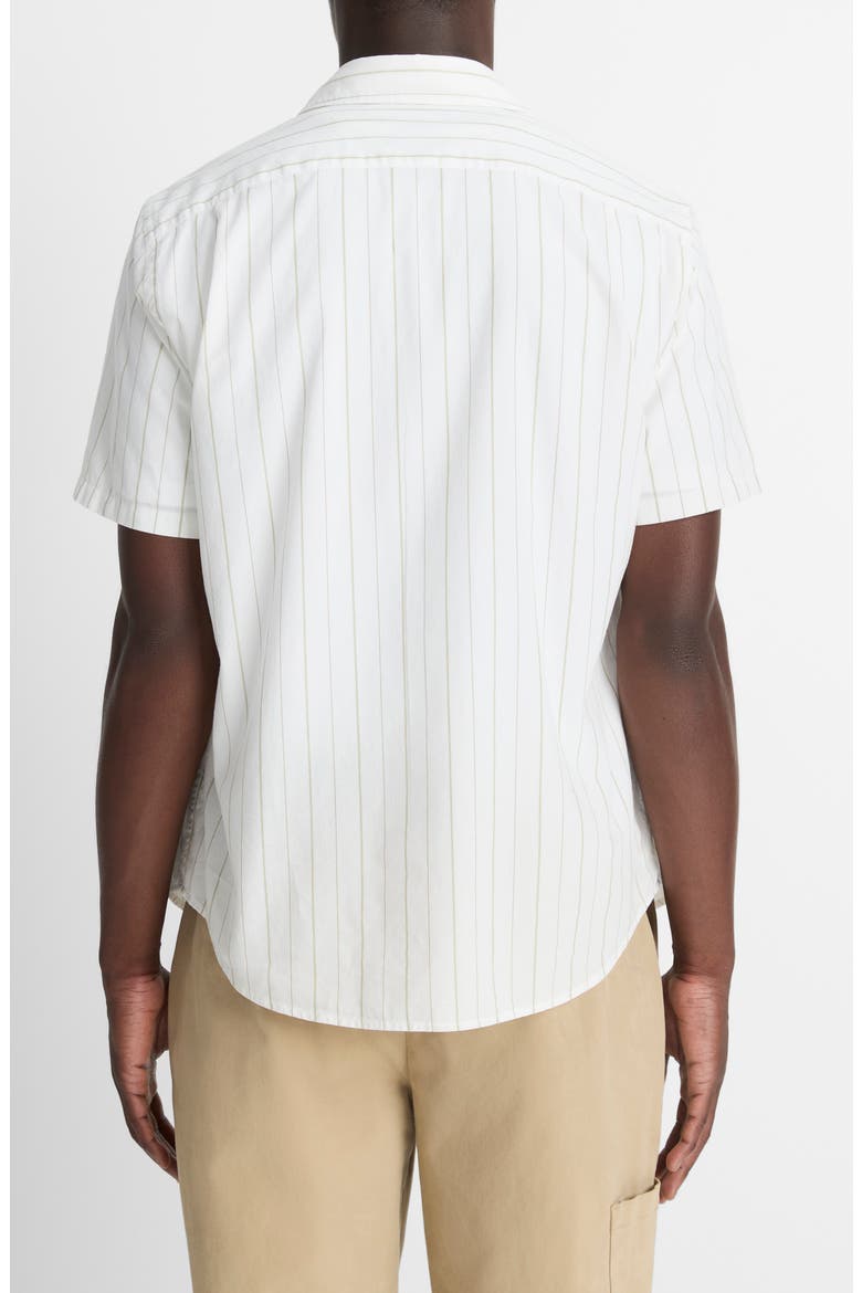 Chatsworth Stripe Short Sleeve Cotton Button-Up Shirt, Alternate, color, NATURAL COMBO
