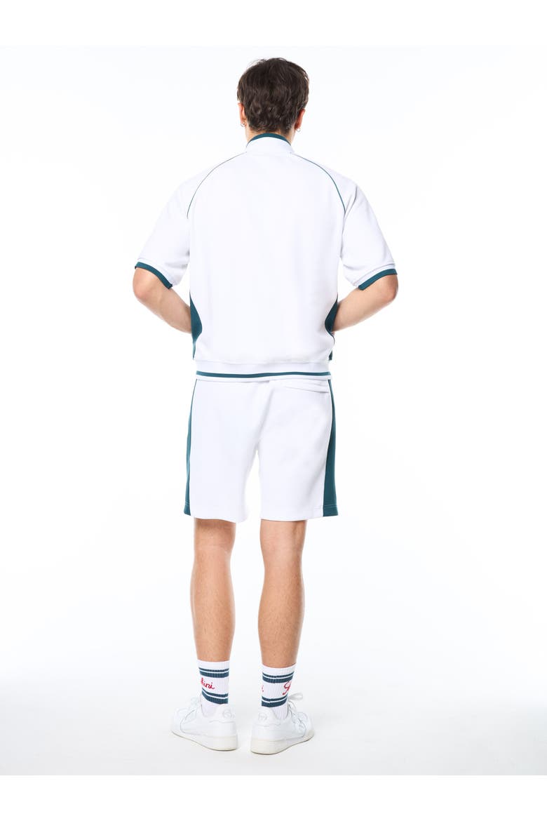 Pannello Short Sleeve Track Jacket, Alternate, color, BRILLIANT WHITE