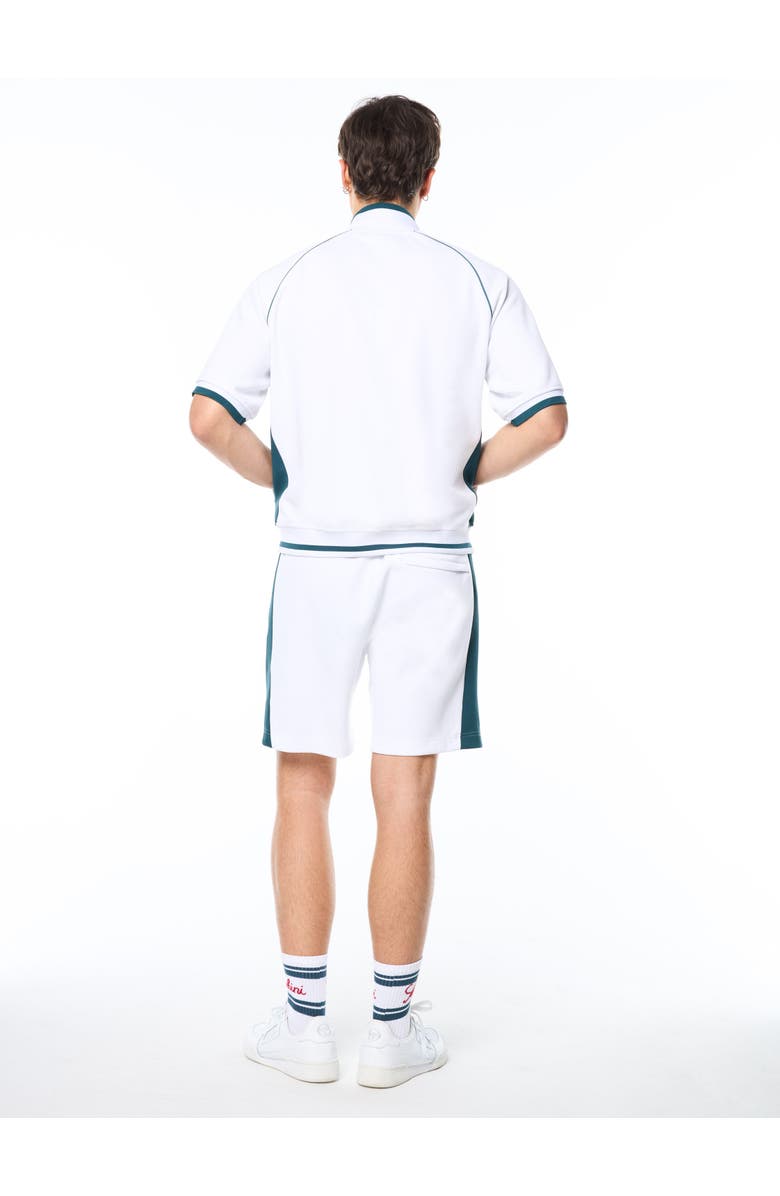 Sergio Tacchini Pannello Short Sleeve Track Jacket, Alternate, color, Brilliant White