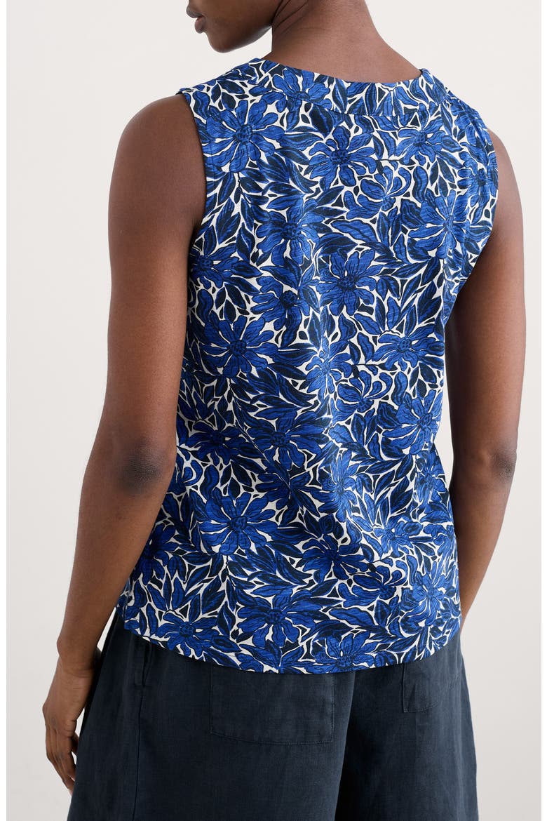 Achilla Floral Tank, Alternate, color, STREAM FLOWER BRIGHT MARINE