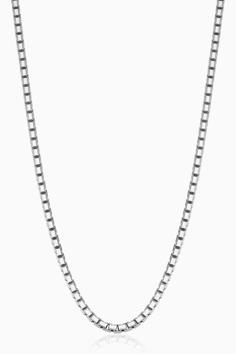 The Edge Box Link Chain in Sterling Silver, Main, color, Silver