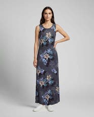 Lords of Harlech Exotic Floral Womens Sleeveless Midi Dress