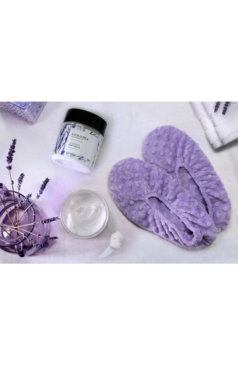 Sonoma Lavender Lavender Spa Booties, Alternate, color, Lilac Dot