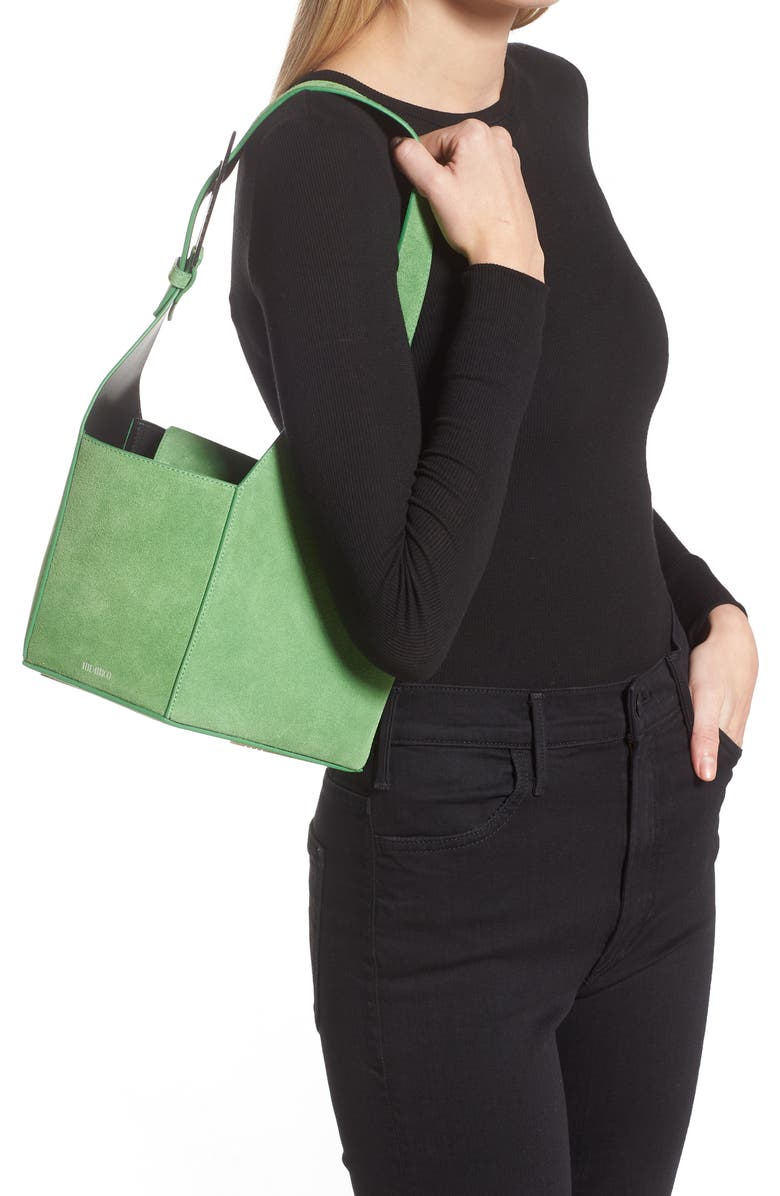 The Attico 6 PM Suede Bucket Bag, Alternate, color,