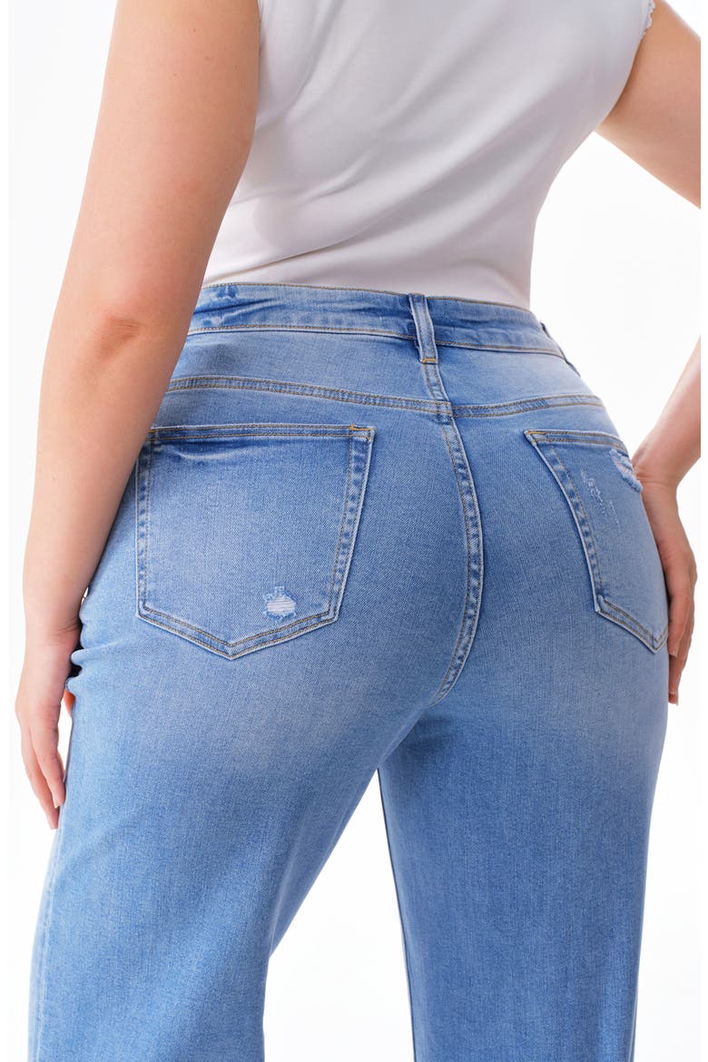 High Waist Wide Leg Jeans, Alternate, color, STRATUS