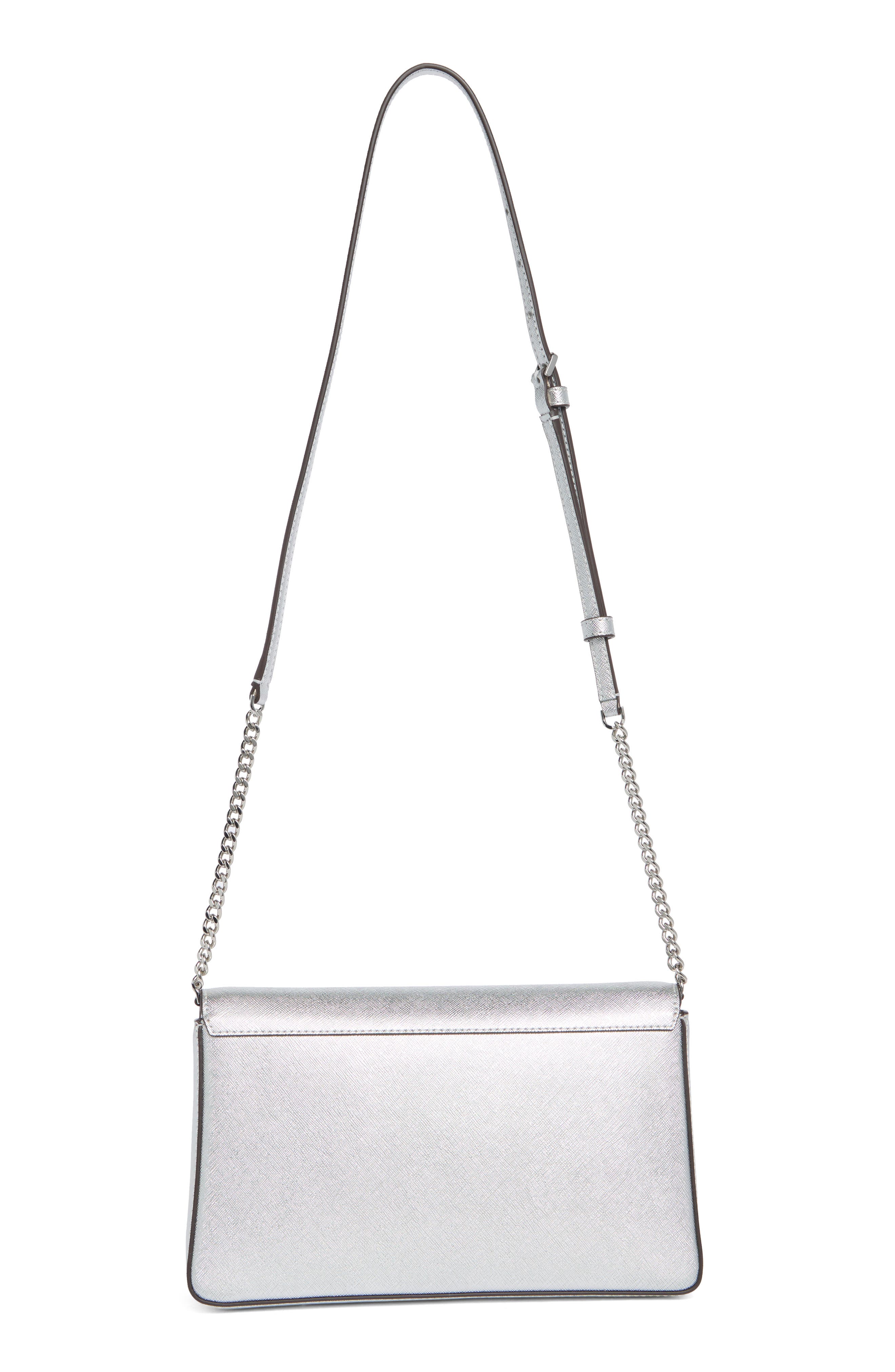 Kate Spade New York kenzie metallic crossbody bag, Alternate, color, Lunar Light