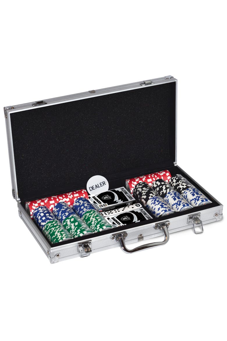 Las Vegas Raiders 300 Piece Poker Set, Alternate, color, Multicolor