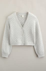 Treasure & Bond Kids' Pretty Pointelle Stitch Cardigan