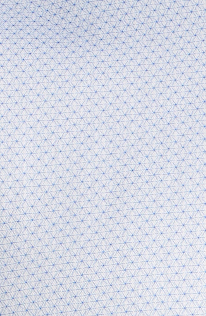 David Donahue Slim Fit Micro Print Dress Shirt, Alternate, color, Sky