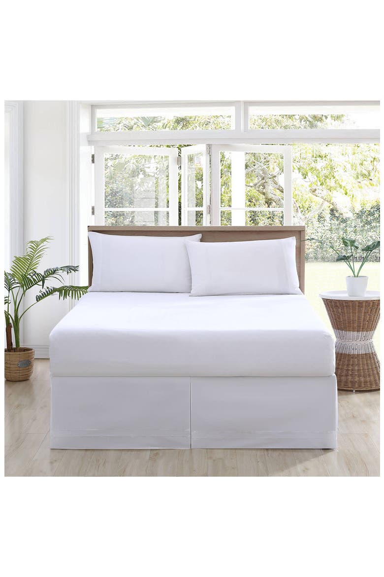 Solid Tailored Bed Skirt, Main, color, WHITE