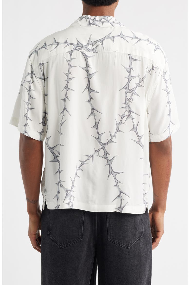 Van Doren Print Camp Shirt, Alternate, color, WHITE