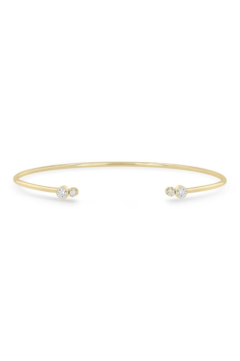 14k Gold Diamond Cuff Bracelet, Main, color, 14K YELLOW GOLD
