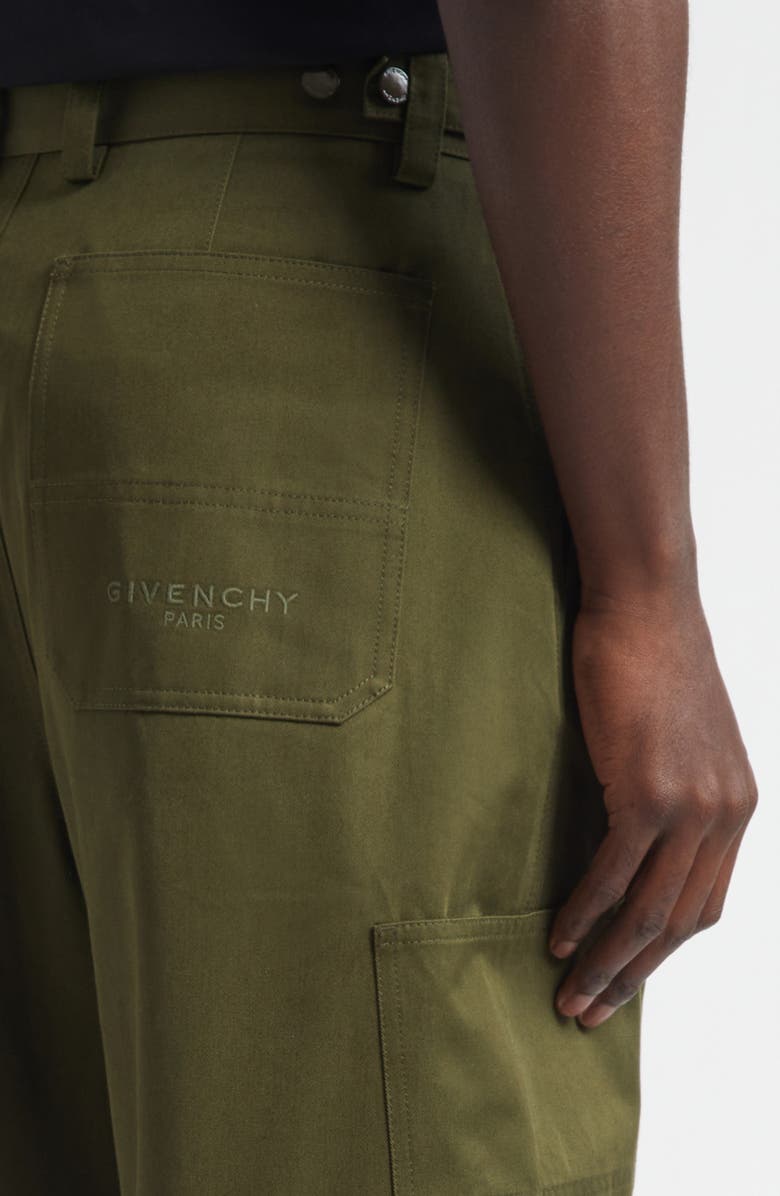 Givenchy Cotton Canvas Cargo Trousers, Alternate, color, Khaki