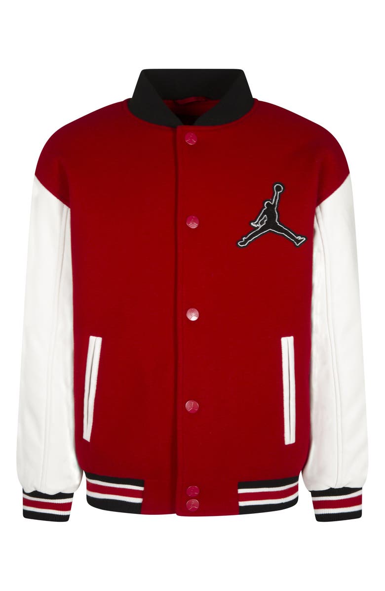 Jordan Kids' Varsity Letter Jacket, Main, color, R78gym Red