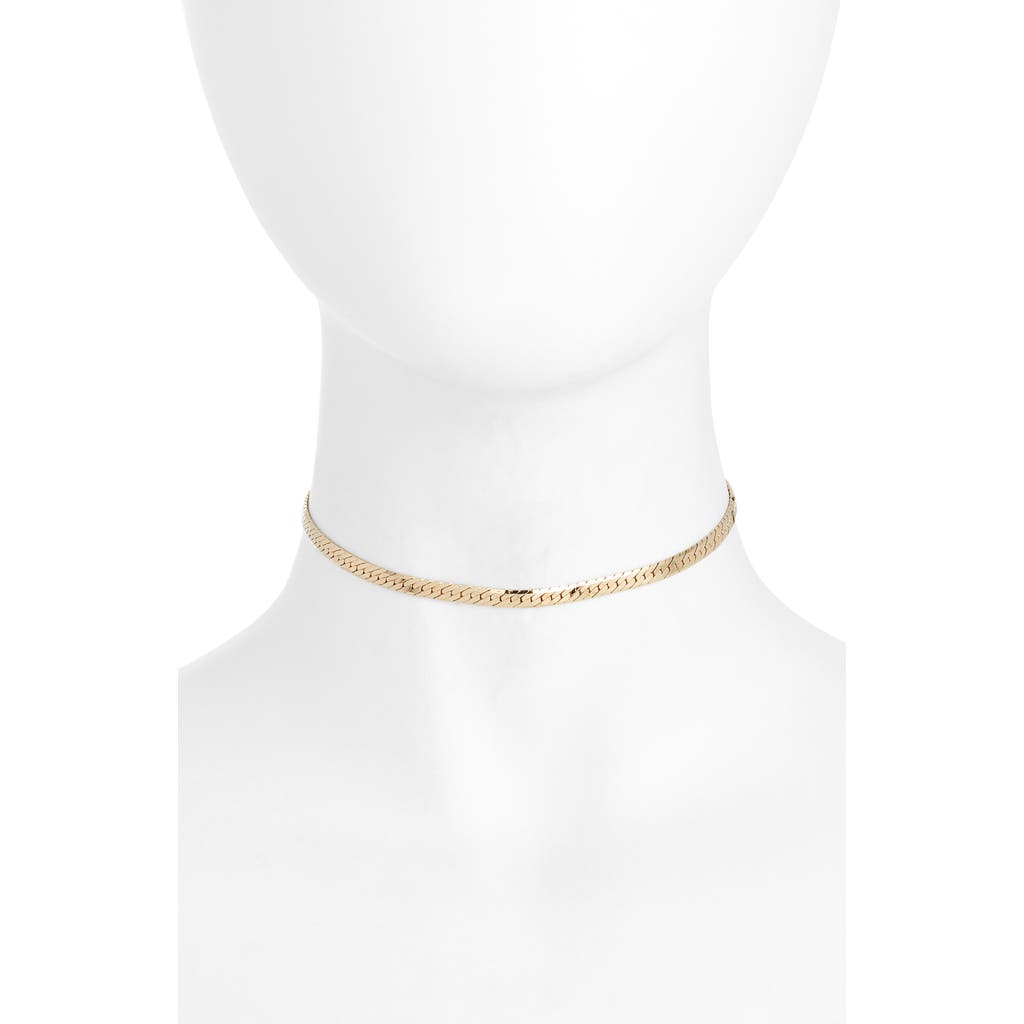 Child Of Wild Sicily Herringbone Chain Choker In Gold