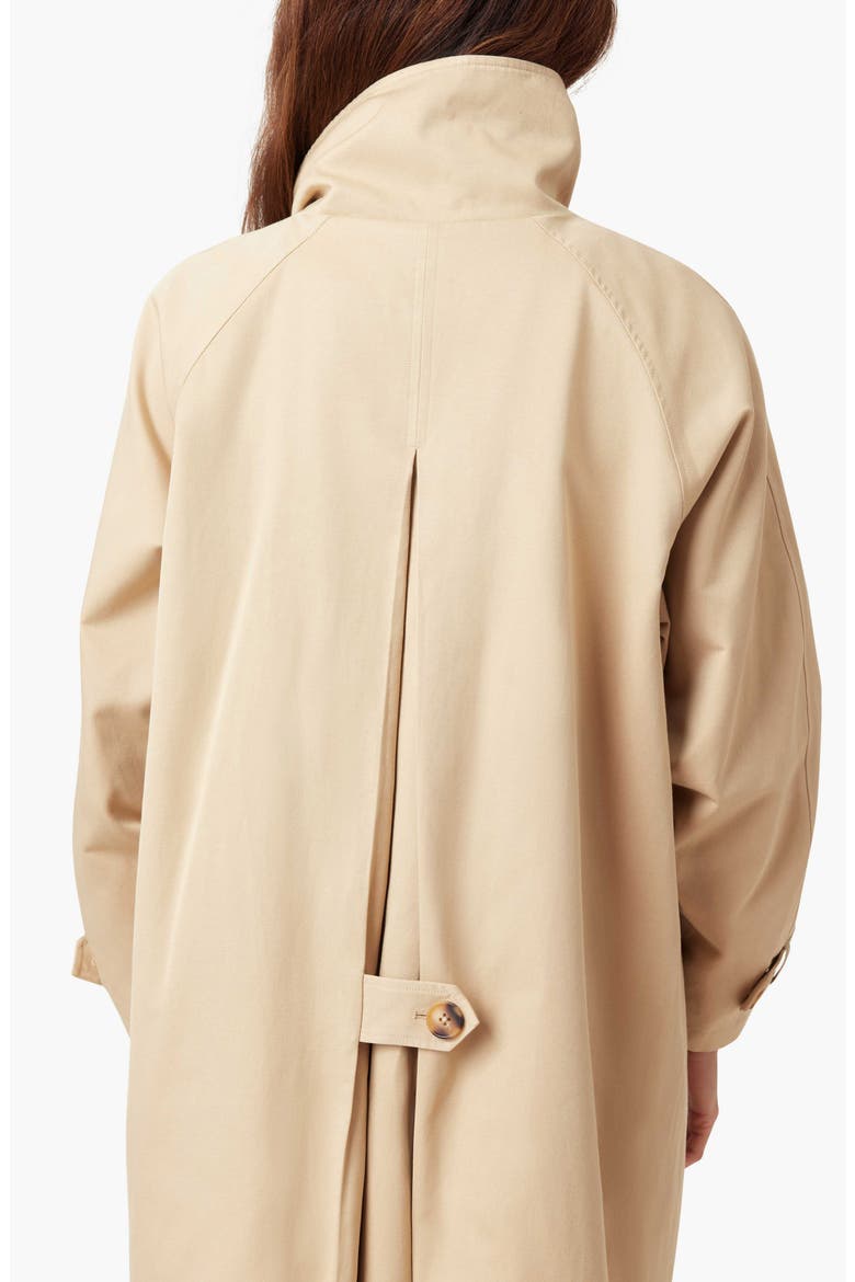 High Neck Trench Coat, Alternate, color, CURDS AND WHEY