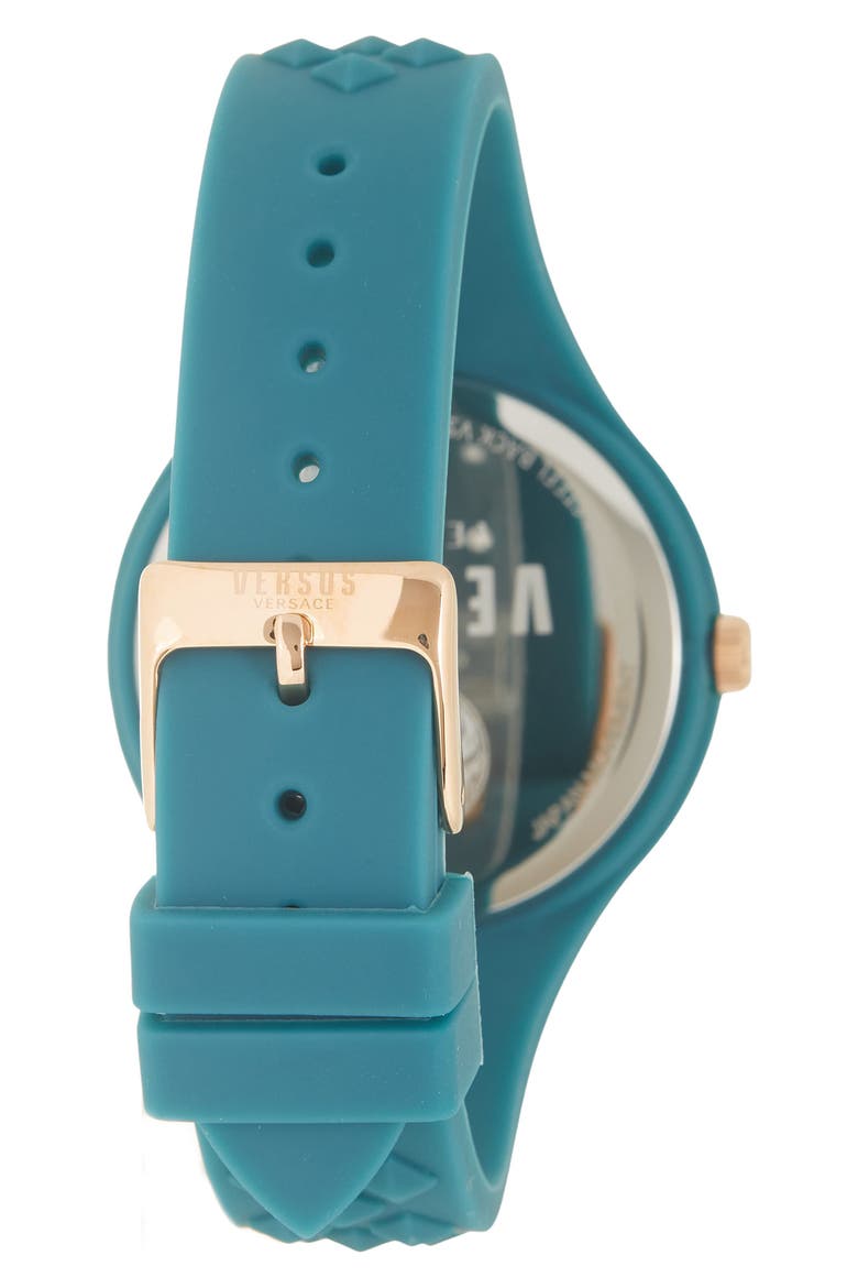 Fire Island Silicone Strap Watch, 39mm, Alternate, color, TEAL