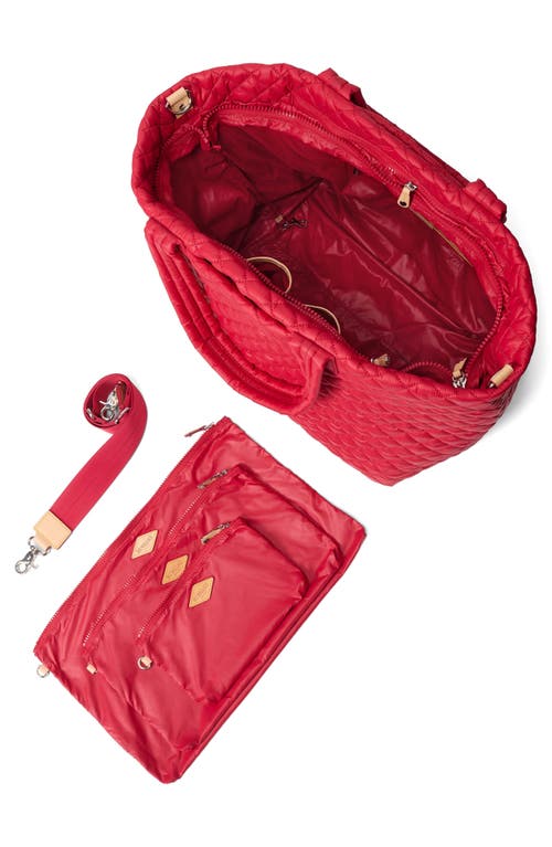 Mz Wallace Deluxe Large Metro Tote In Red