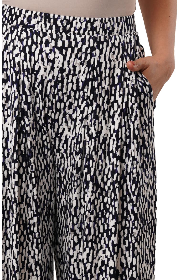 Pleated Pull-On Pants, Alternate, color, KALI PRINT NAVY
