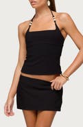 EDIKTED Yua Beaded Strap Halter Top