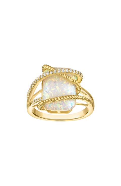 Lab Created Opal Statement Ring