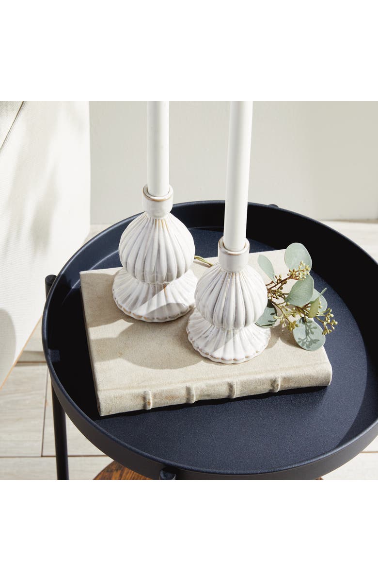 Napa Home & Garden Mela Taper Candle Holders Set of 2, Alternate, color, Off-White