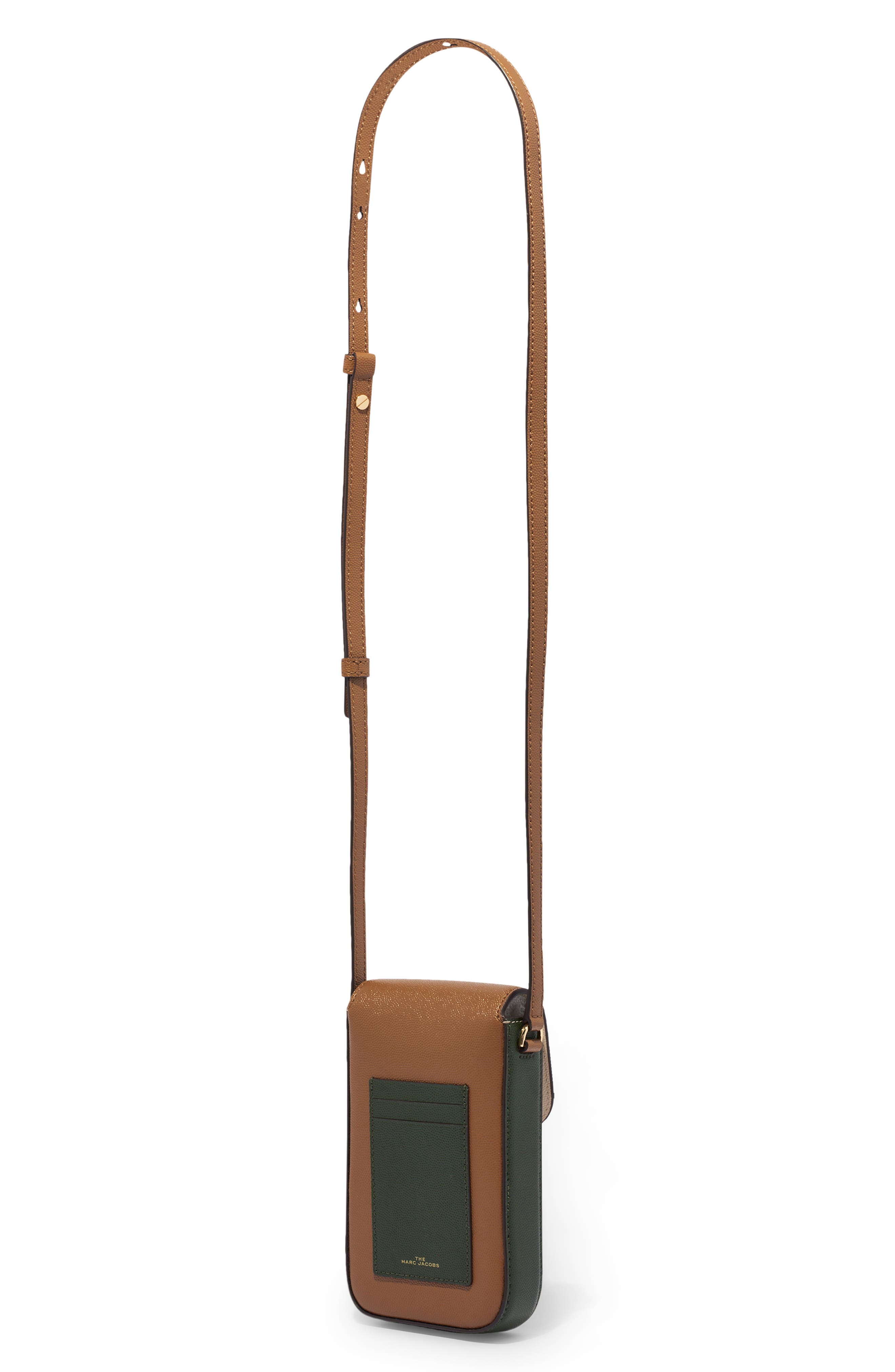 Leather Phone Crossbody Bag, Alternate, color, DARK GREEN MULTI