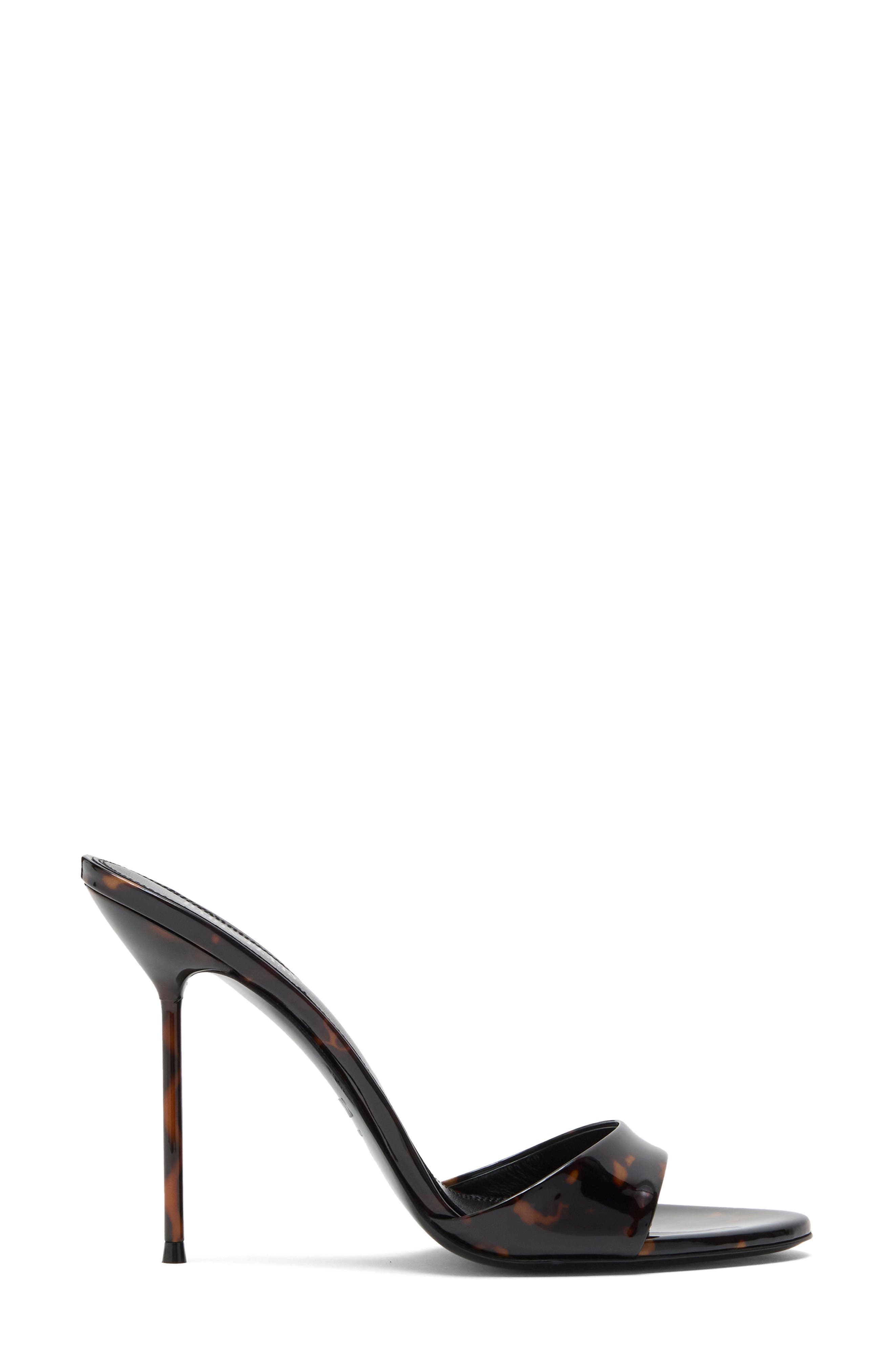 Lidia Leather Heeled Mule, Alternate, color, TORTOISE
