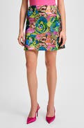 Isaac Mizrahi New York Floral Sequin Miniskirt