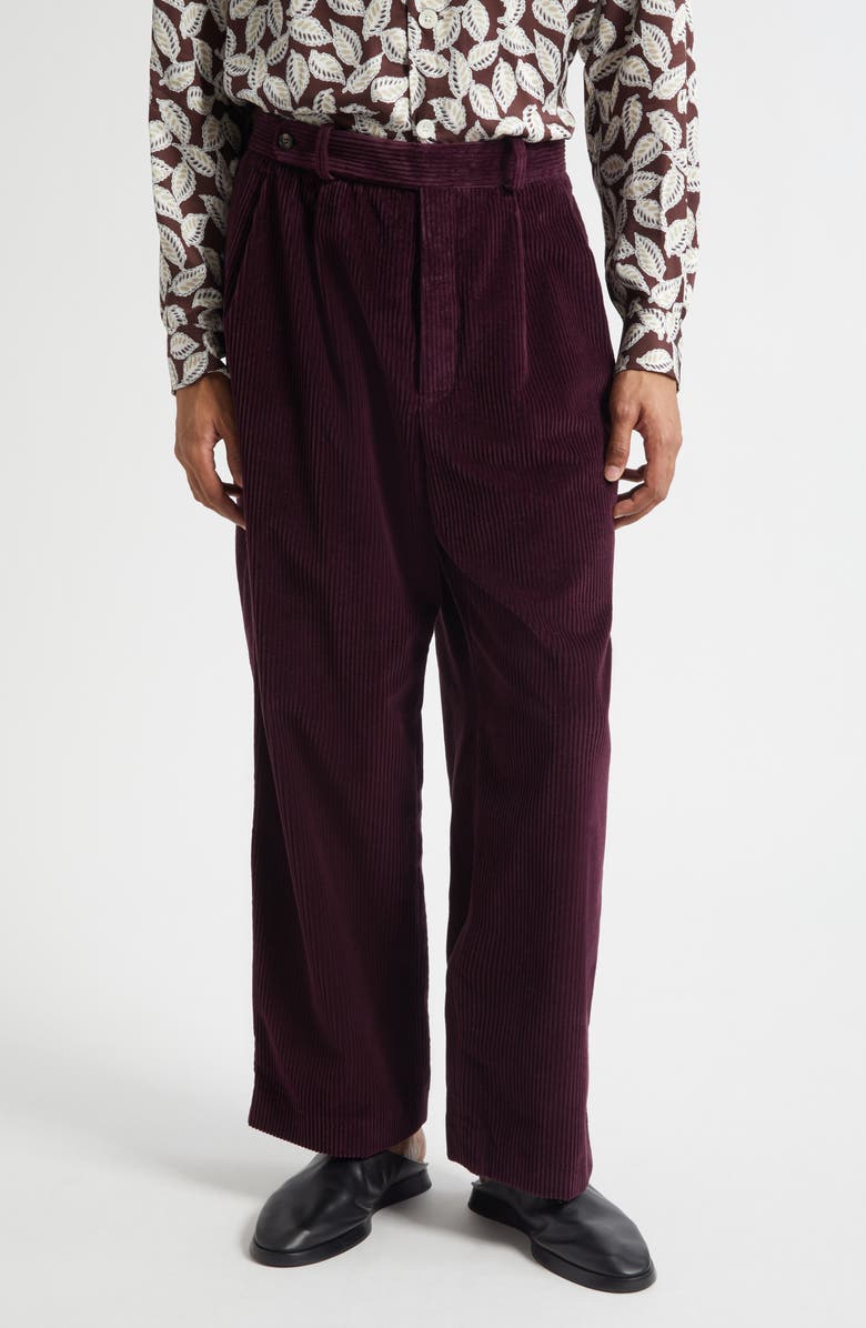 Bode McNab Corduroy Pants, Main, color, Dark Purple