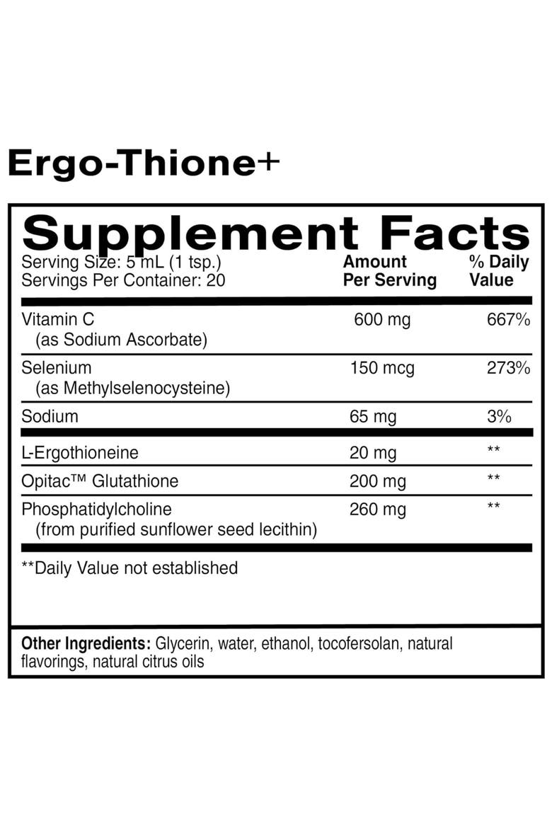 Ergo Thione Plus Liposomal Antioxidant Cellular Support Supplement, Alternate, color, None