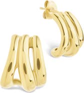 Sterling Forever Clarice Triple Layered Hoop Earrings