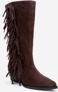 Forever & Always Shoes Orlo Leather Fringed Western Boot
