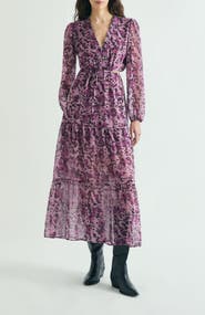 Scalpers Midi Dress Print Slits
