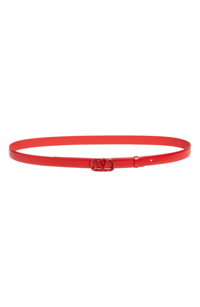 Valentino Garavani VLOGO Signature Leather Belt, Main, color, 