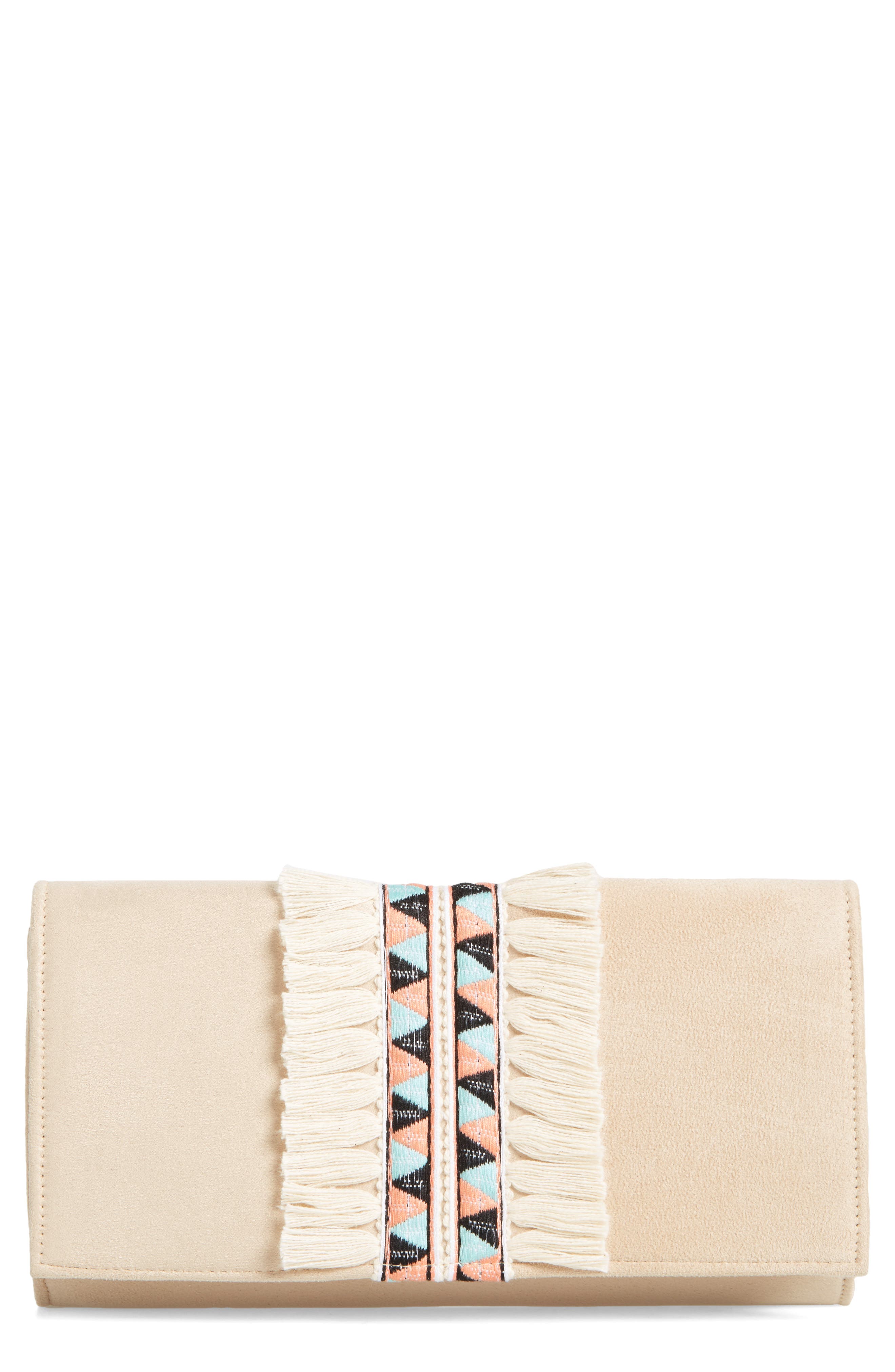 Shiraleah Rada Embroidered Clutch, Main, color, 