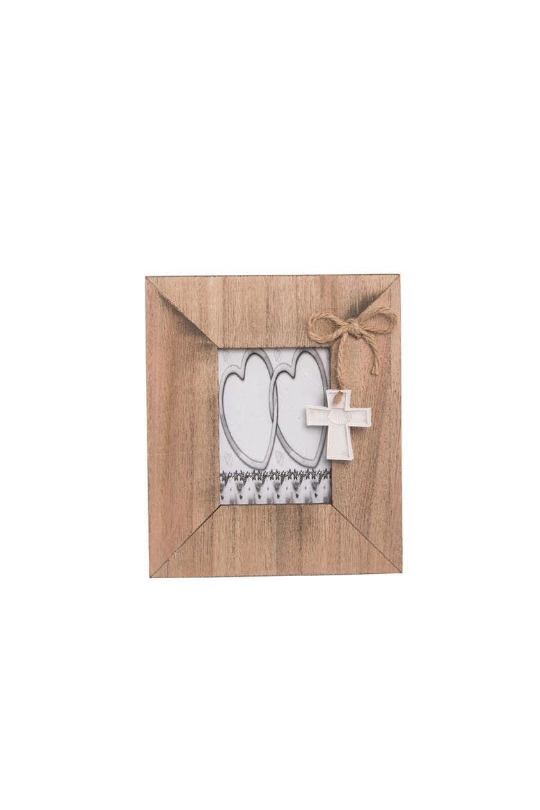 Cross Picture Frame Beach Coastal Nautical Photo Holder, Main, color, Yellow