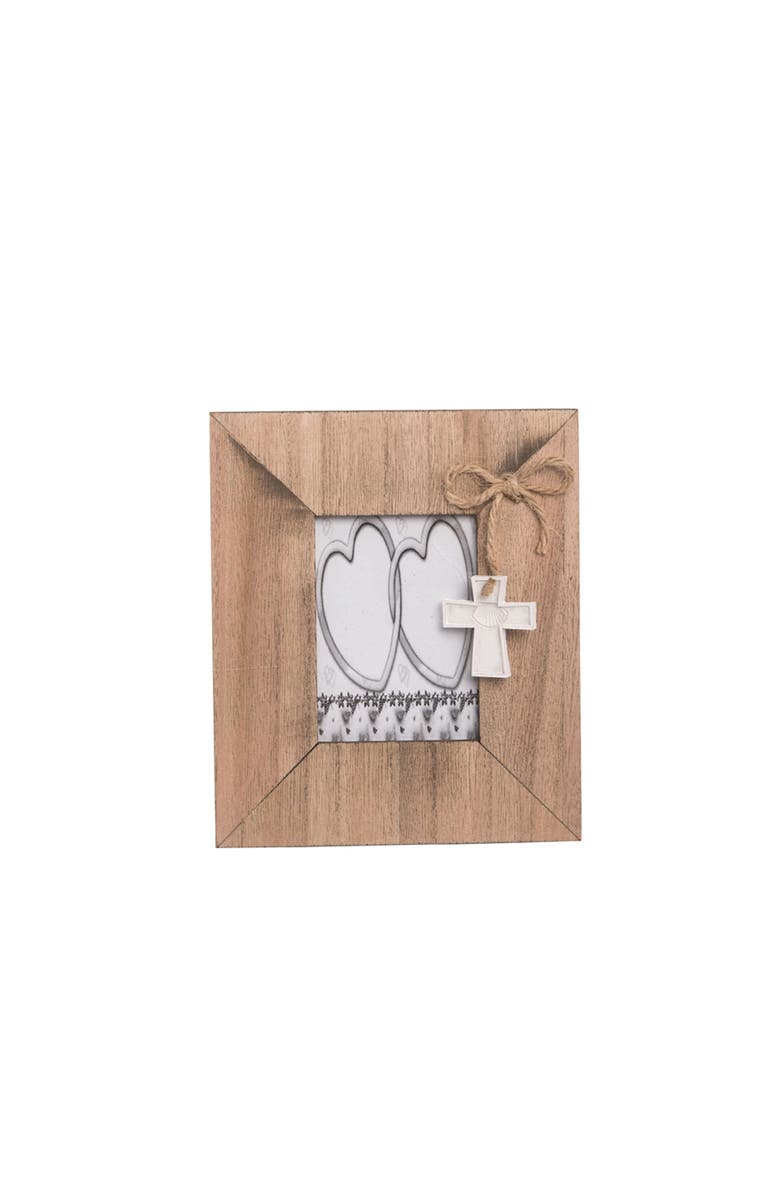 Beachcombers Cross Picture Frame Beach Coastal Nautical Photo Holder, Main, color, Yellow