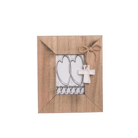 Cross Picture Frame Beach Coastal Nautical Photo Holder