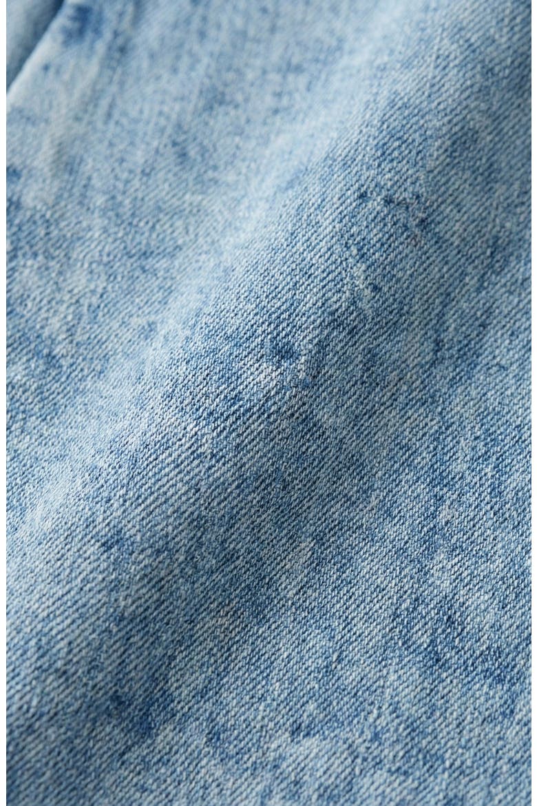 Denim Blazer with Belted Waist and Utility Pocket Detail, Alternate, color, Light Wash Blue