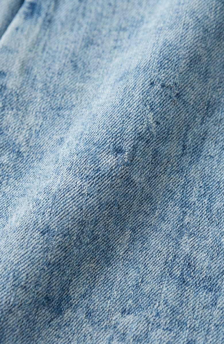 Modenaire Denim Blazer with Belted Waist and Utility Pocket Detail, Alternate, color, Light Wash Blue